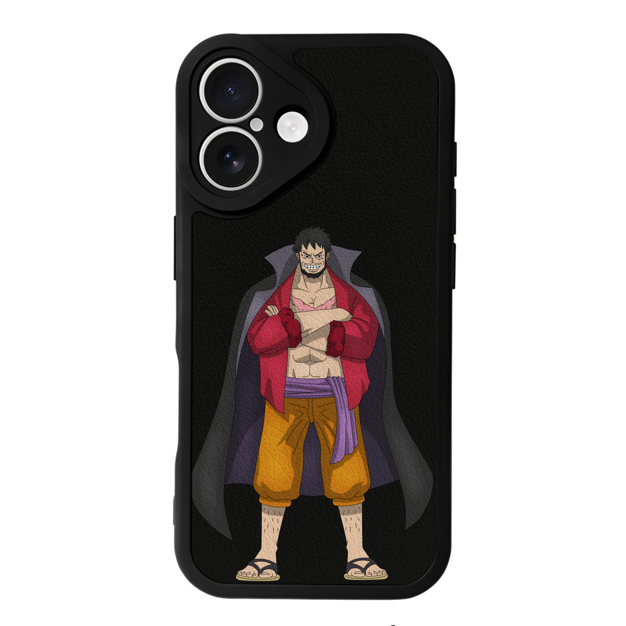 （画像用） ワンピース モンキー・D・ルフィ ONE PIECE Monkey D. Luffy 【iPhone 16シリーズ対応】シリコンスマホケース（レザー調） 材質：シリコン